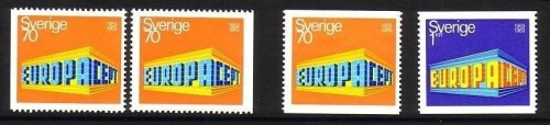 SCHWEDEN MI-NR. 634 A, 634 Dl, 634 Dr, 635 POSTFRISCH(MINT) EUROPA 1969 EUROPA CEPT