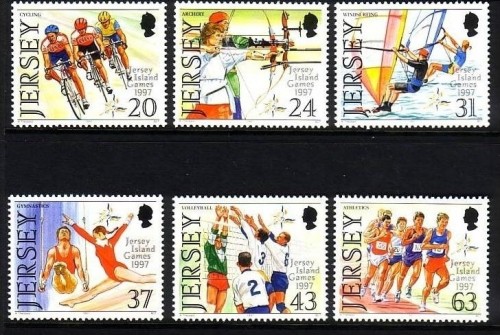 JERSEY MI-NR. 787-792 POSTFRISCH(MINT) ISLAND GAMES ´97 RADFAHREN BOGENSCHIESSEN VOLLEYBALL