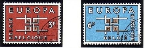 BELGIEN MI-NR. 1320-1321 GESTEMPELT(USED) EUROPA 1963