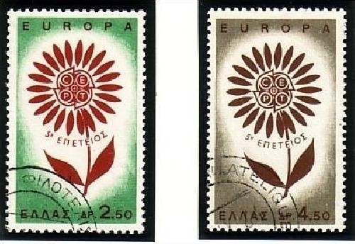 GRIECHENLAND MI-NR. 858-859 GESTEMPELT(USED) EUROPA 1964