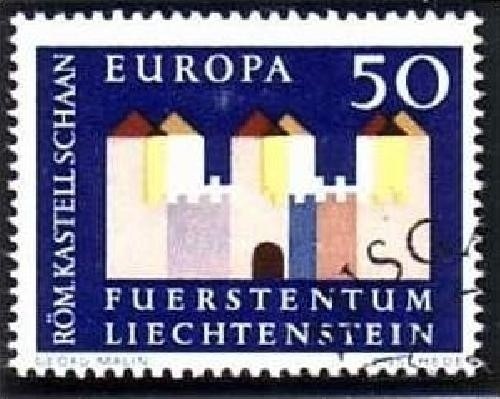 LIECHTENSTEIN MI-NR. 444 GESTEMPELT(USED) EUROPA 1964 KASTELL IN SCHAAN