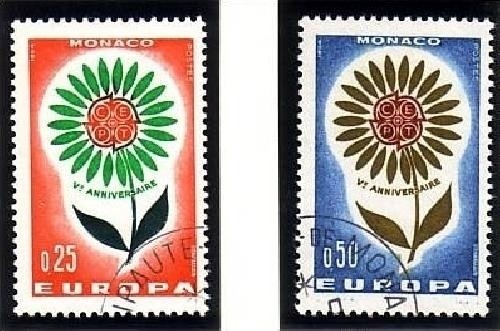 MONACO MI-NR. 782-783 GESTEMPELT(USED) EUROPA 1964
