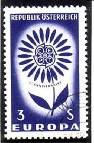 ÖSTERREICH MI-NR. 1173 GESTEMPELT(USED) EUROPA 1964 STILISIERTE BLUME