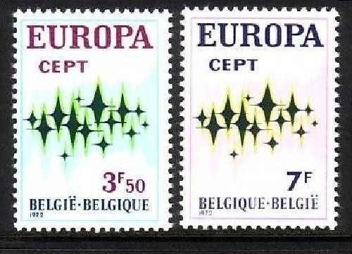 BELGIEN MI-NR. 1678-1679 POSTFRISCH(MINT) EUROPA 1972 STERNE
