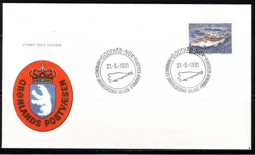 GRÖNLAND MI-NR. 129 FDC FISCHE - DORSCH