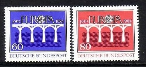 DEUTSCHLAND MI-NR. 1210-1211 POSTFRISCH(MINT) EUROPA 1984 BRÜCKE