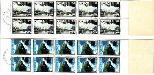 NORWEGEN MH mit MI-NR. 742-743 GESTEMPELT(USED) EUROPA 1977 LANDSCHAFTEN