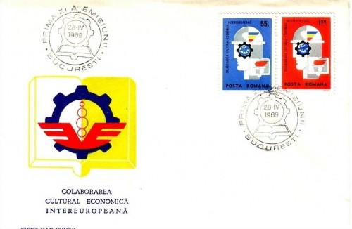 RUMÄNIEN MI-NR. 2764-2765 FDC MITLÄUFER 1969 - INTEREUROPA