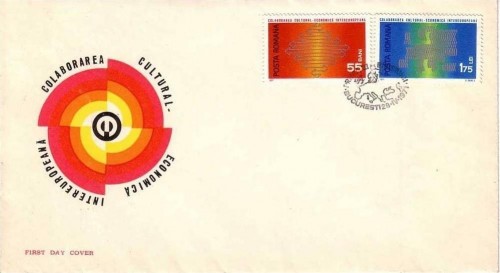 RUMÄNIEN MI-NR. 2919-2920 FDC MITLÄUFER 1971 INTEREUROPA