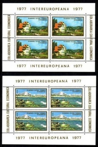 RUMÄNIEN BLOCK 141-142 POSTFRISCH(MINT) MITLÄUFER 1977 - INTEREUROPA