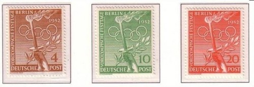 BERLIN MI-NR. 88-90 POSTFRISCH VOROLYMPISCHE FESTTAGE 1952