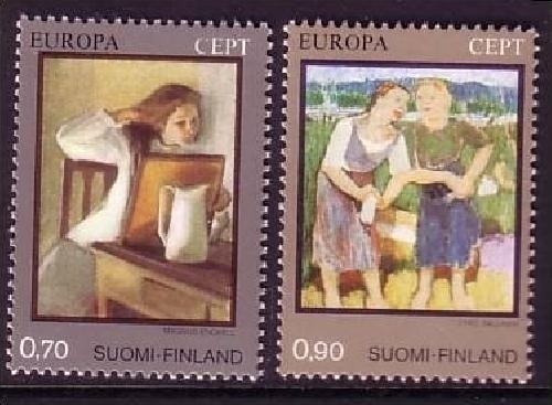 FINNLAND MI-NR. 764-765 POSTFRISCH(MINT) EUROPA 1975 - GEMÄLDE