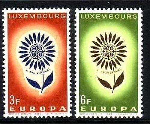 LUXEMBOURG MI-NR. 697-698 POSTFRISCH(MINT) EUROPA 1964 STILISIERTE BLUME