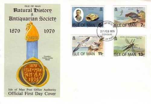 ISLE OF MAN MI-NR. 138-141 FDC WANDERFALKE EISSTURMVOGEL JAGDFLIEGE SCHNECKE