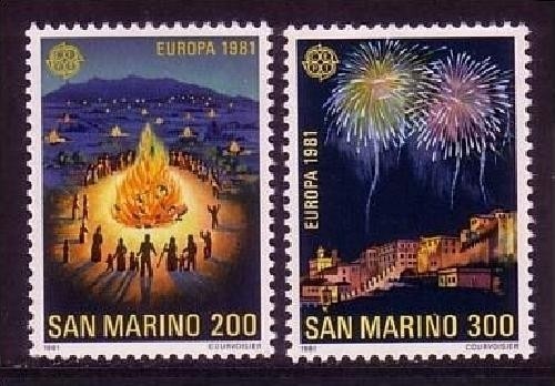 SAN MARINO MI-NR. 1225-1226 POSTFRISCH(MINT) EUROPA 1981 FOLKLORE FEUERWERK