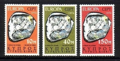 ZYPERN MI-NR. 409-411 POSTFRISCH(MINT) EUROPA 1974 SKULPTUREN