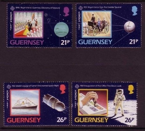 GUERNSEY MI-NR. 518-521 POSTFRISCH(MINT) EUROPA 1991 EUROPÄISCHE WELTRAUMFAHRT