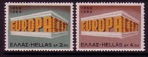 GRIECHENLAND MI-NR. 1004-1005 POSTFRISCH(MINT) EUROPA 1969 EUROPA CEPT