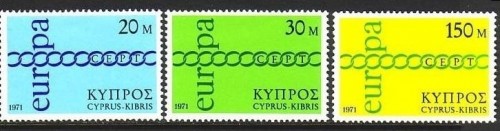 ZYPERN MI-NR. 359-361 POSTFRISCH(MINT) EUROPA 1971 KETTE