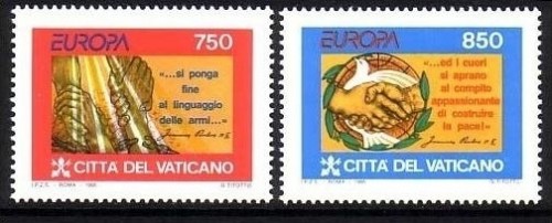 VATIKAN MI-NR. 1141-1142 POSTFRISCH(MINT) EUROPA 1995 FRIEDEN und FREIHEIT