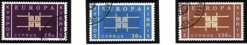 ZYPERN MI-NR. 225-227 GESTEMPELT(USED) EUROPA 1963