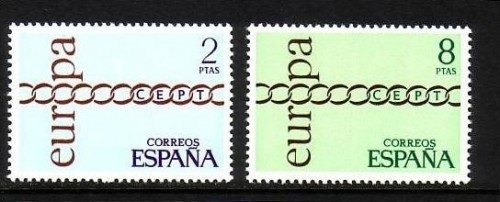 SPANIEN MI-NR. 1925-1926 POSTFRISCH(MINT) EUROPA 1971 KETTE