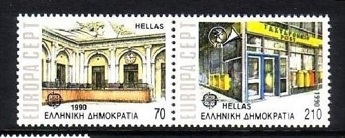 GRIECHENLAND MI-NR. 1742-1743 A POSTFRISCH(MINT) EUROPA 1990 POSTALISCHE EINRICHTUNGEN
