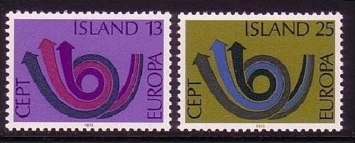 ISLAND MI-NR. 471-472 POSTFRISCH(MINT) EUROPA 1973 POSTHORN