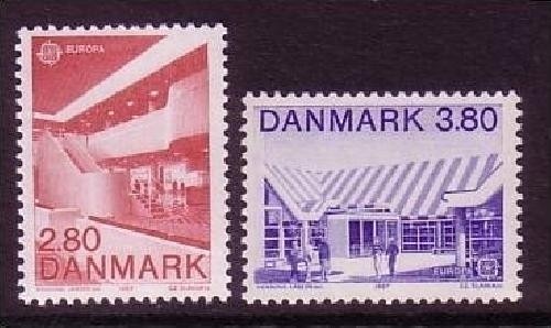 DÄNEMARK MI-NR. 895-896 POSTFRISCH(MINT) EUROPA 1987 MODERNE ARCHITEKTUR