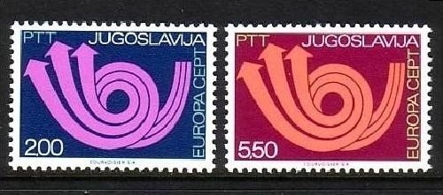 JUGOSLAWIEN MI-NR. 1507-1508 POSTFRISCH(MINT) EUROPA 1973 POSTHORN