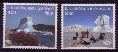 GRÖNLAND MI-NR. 217-218 POSTFRISCH(MINT) NORDEN 1991 TOURISMUS SCHLITTENHUNDE