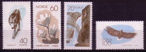 NORWEGEN MI-NR. 602-605 POSTFRISCH(MINT) MITLÄUFER 1970 NATURSCHUTZJAHR WOLF SEEADLER