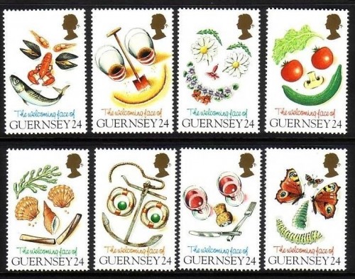 GUERNSEY MI-NR. 662-669 POSTFRISCH(MINT) LÄCHELNDE GESICHTER