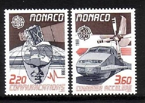 MONACO MI-NR. 1859-1860 POSTFRISCH(MINT) EUROPA 1988 TRANSPORTMITTEL EISENBAHN FLUGZEUG