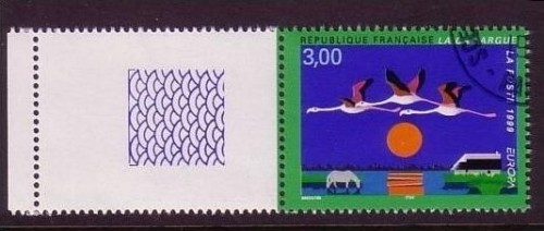 FRANKREICH MI-NR. 3382 o EUROPA 1999 - NATUR- und NATIONALPARKS FLAMINGOS
