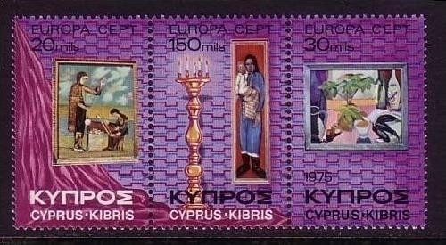 ZYPERN MI-NR. 426-428 POSTFRISCH(MINT) EUROPA 1975 GEMÄLDE