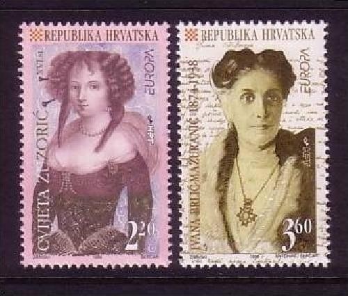 KROATIEN MI-NR. 375-376 POSTFRISCH EUROPA 1996 BERÜHMTE FRAUEN