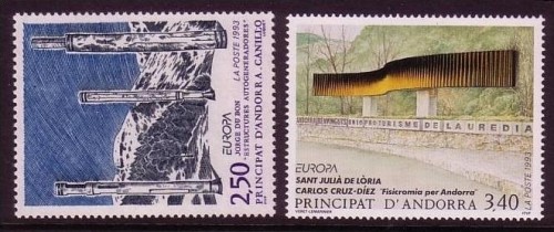 ANDORRA FRANZÖSISCH MI-NR. 451-452 POSTFRISCH(MINT) EUROPA 1993 - ZEITGENÖSSISCHE KUNST
