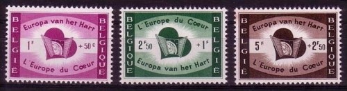 BELGIEN MI-NR. 1143-1145 POSTFRISCH(MINT) MITLÄUFER 1959 FLÜCHTLINGSHILFE