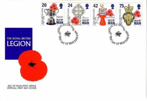 ISLE OF MAN MI-NR. 684-687 FDC ROYAL BRITISH LEGION 1996