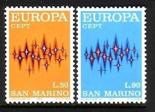SAN MARINO MI-NR. 997-998 POSTFRISCH(MINT) EUROPA 1972 - STERNE