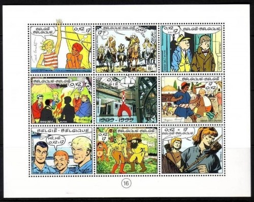 BELGIEN MI-NR. 2893-2901 POSTFRISCH(MINT) KLEINBOGEN COMICS 1999