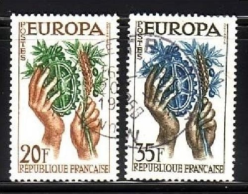 FRANKREICH MI-NR. 1157-1158 GESTEMPELT(USED) EUROPA 1957