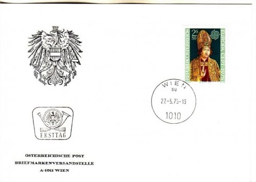 ÖSTERREICH MI-NR. 1487 FDC EUROPA 1975 GEMÄLDE
