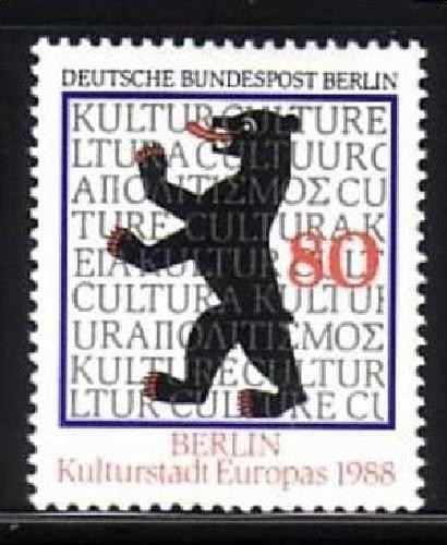 BERLIN MI-NR. 800 POSTFRISCH MITLÄUFER 1988 BERLIN KULTURHAUPTSTADT EUROPAS BÄR