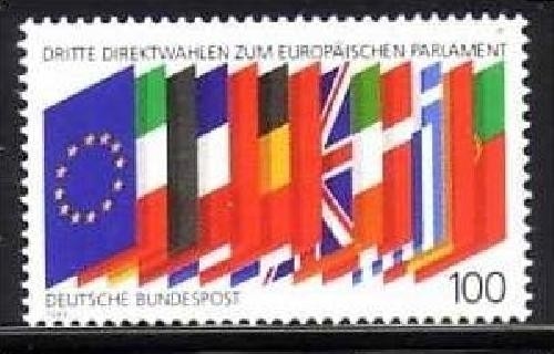 DEUTSCHLAND MI-NR. 1416 POSTFRISCH(MINT) MITLÄUFER 1989 DIREKTWAHLEN ZUM EUROPÄISCHEN PARLAMENT
