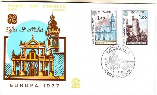 MONACO MI-NR. 1273-1274 FDC EUROPA 1977 - LANDSCHAFTEN