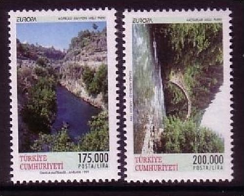 TÜRKEI MI-NR. 3179-3180 POSTFRISCH(MINT) EUROPA 1999 NATUR- und NATIONALPARKS