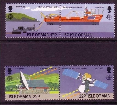 INSEL MAN MI-NR. 367-370 POSTFRISCH(MINT) EUROPA 1988 TRANSPORT- und KOMMUNIKATIONSMITTEL