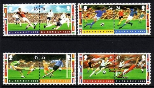 GUERNSEY MI-NR. 693-700 POSTFRISCH(MINT) FUSSBALL EUROPAMEISTERSCHAFT 1996